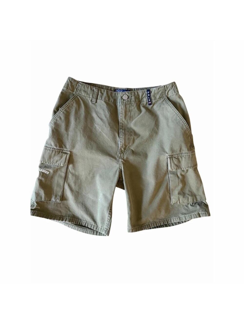 Polo Jeans Co. Ralph Lauren Cargo Shorts Mens 26 in Olive Green Military USA